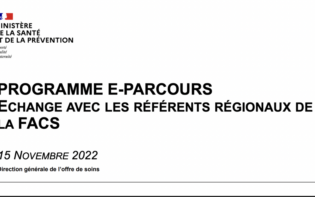 Webinaire SI FACS et DGOS – diaporama et replay